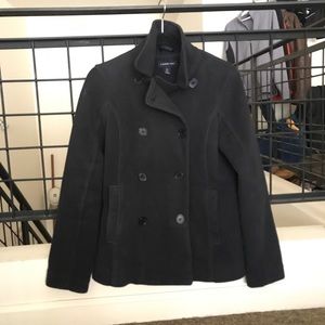 Lands End fleece pea coat